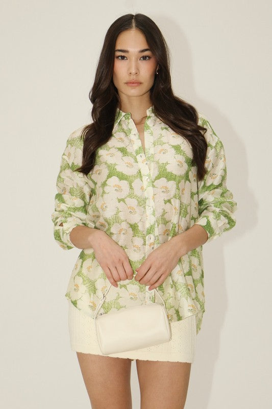 Meadow Floral Button Down