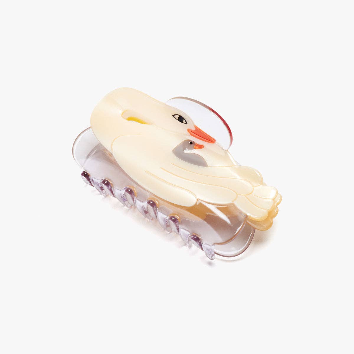 White Mother Swan Hair Claw