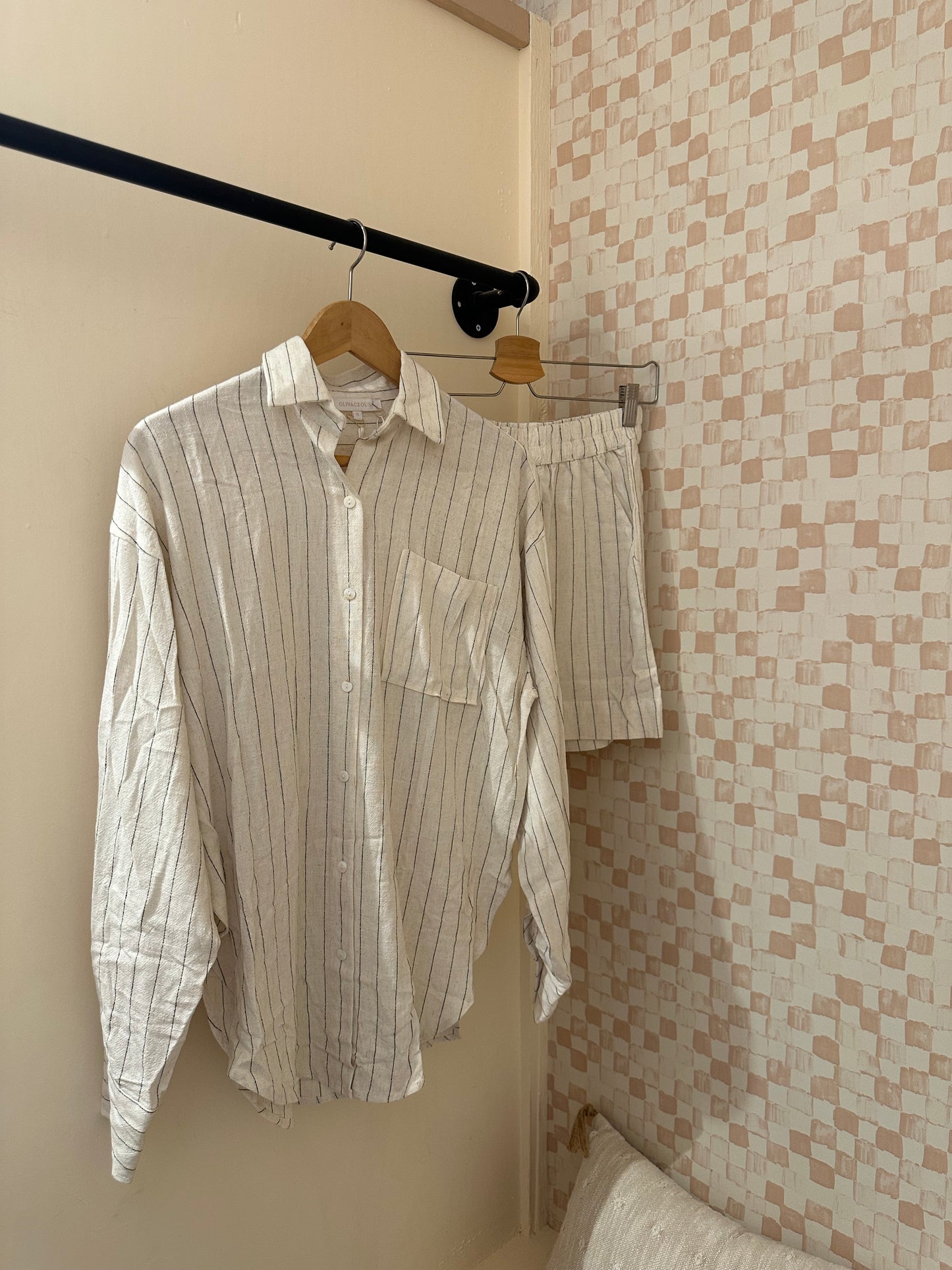 Breezy Stripe Button Down Top | last one size medium