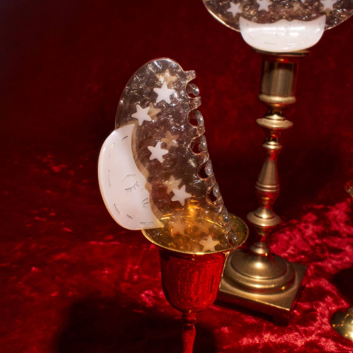 Moon and Stars Astrology Hair Claw