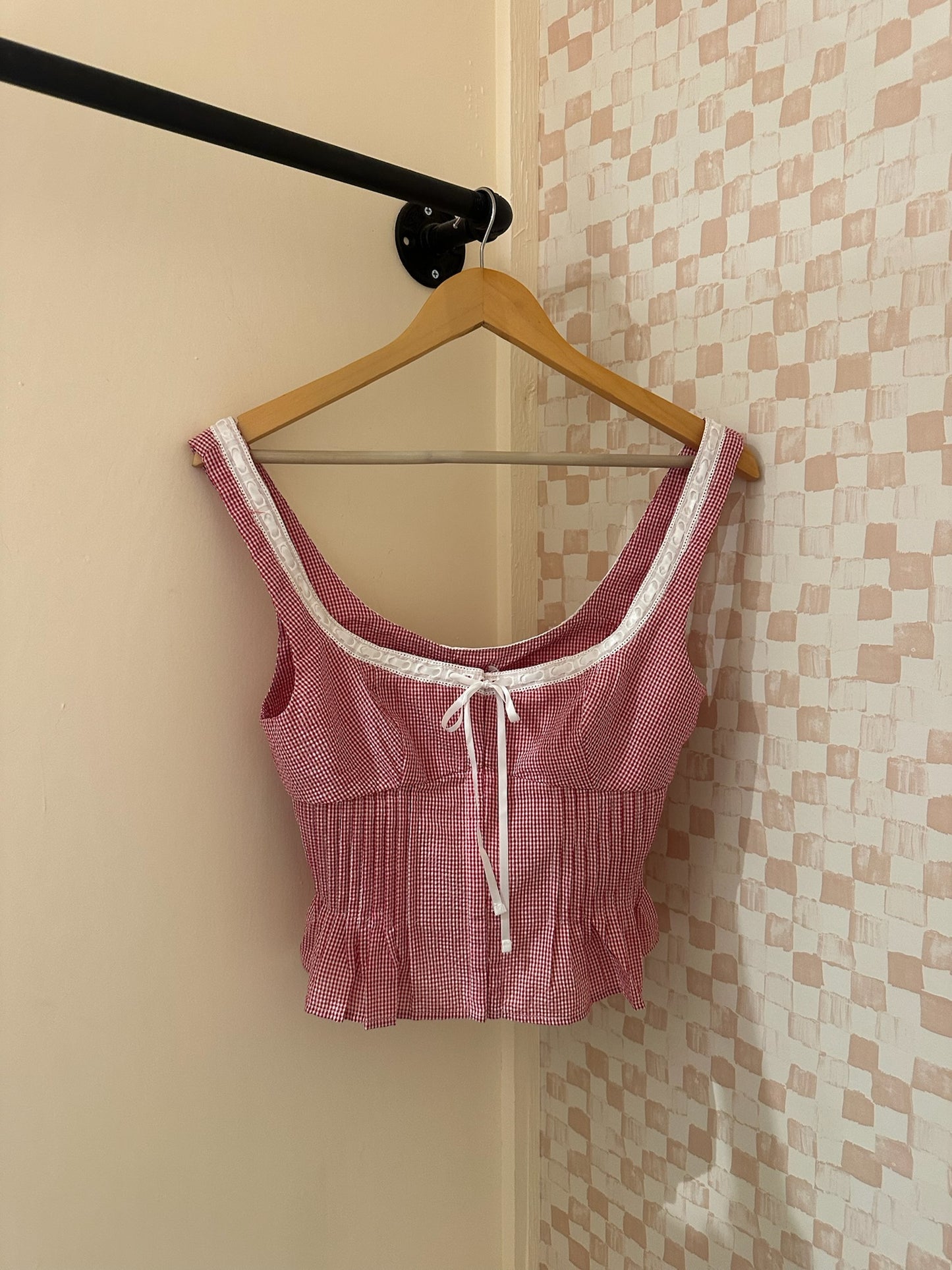 Lemon Gingham Top