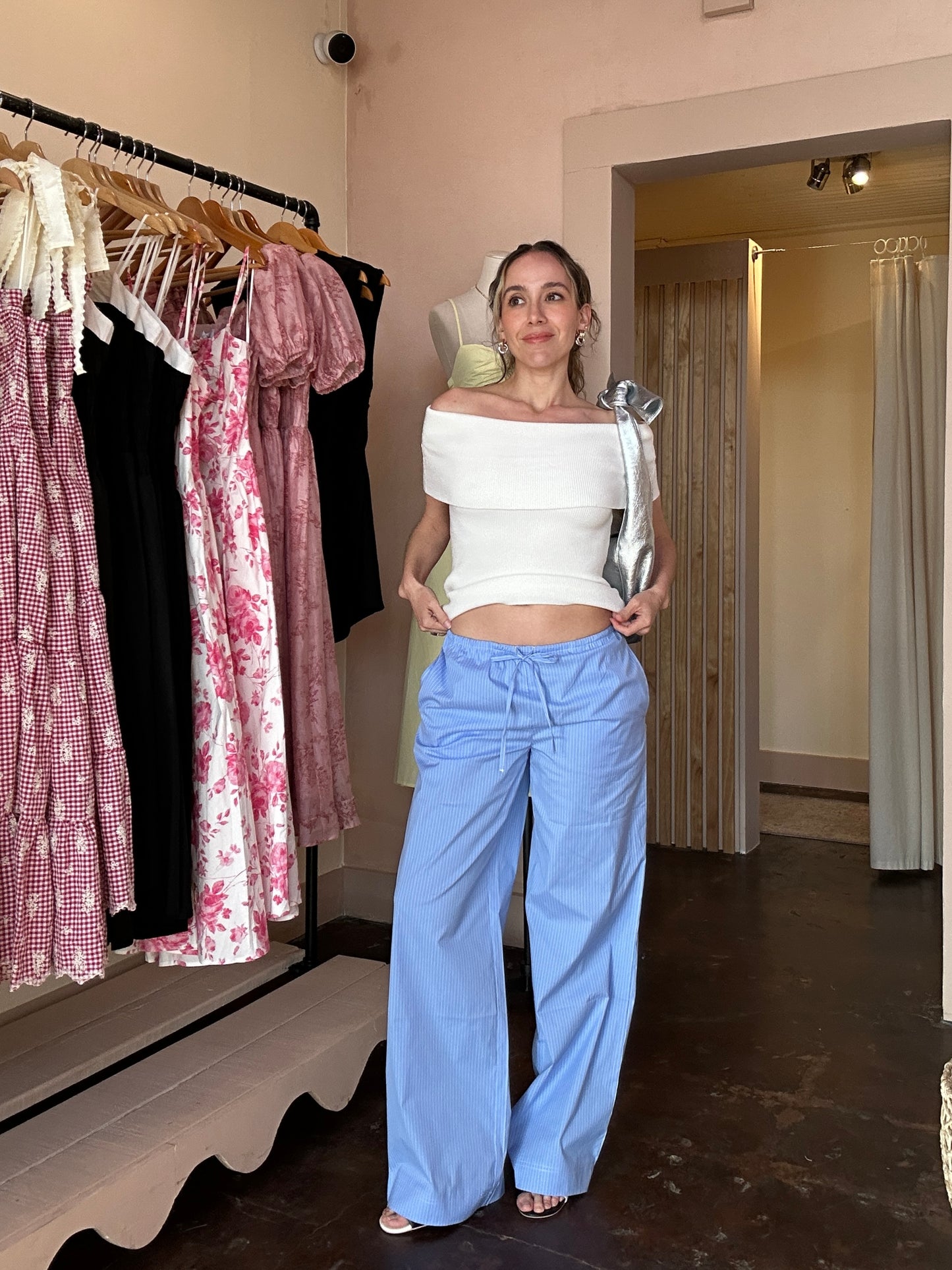 Lacey Pinstripe Pants