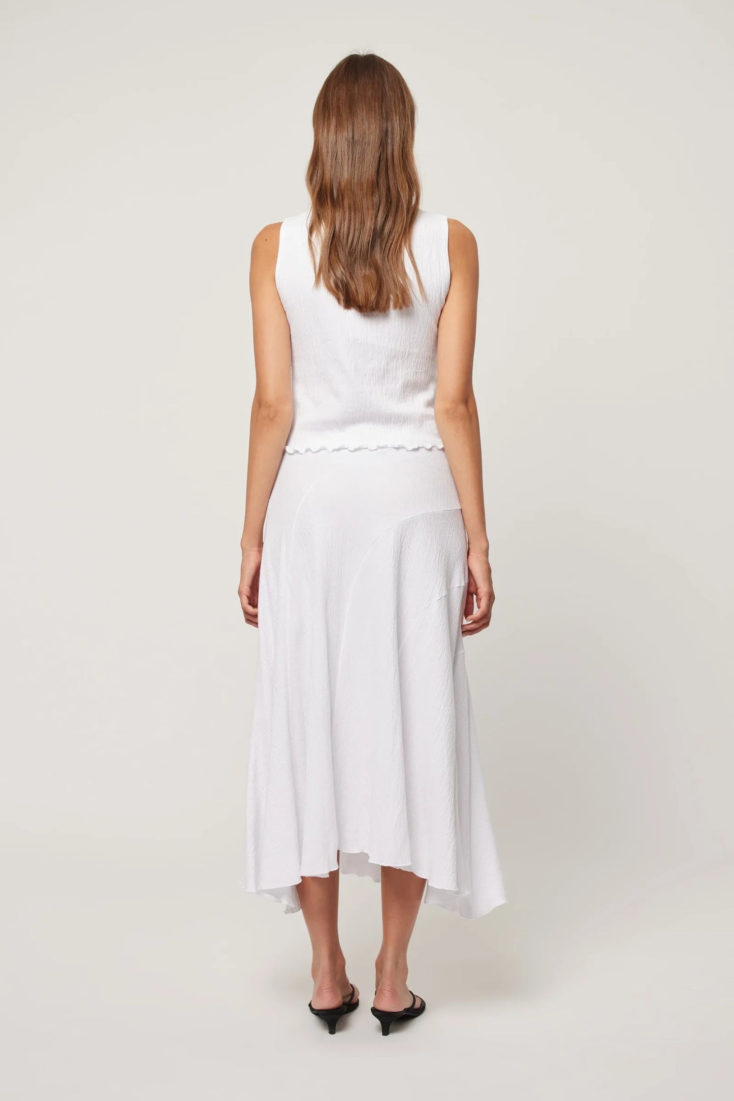 Crinkle White Tank