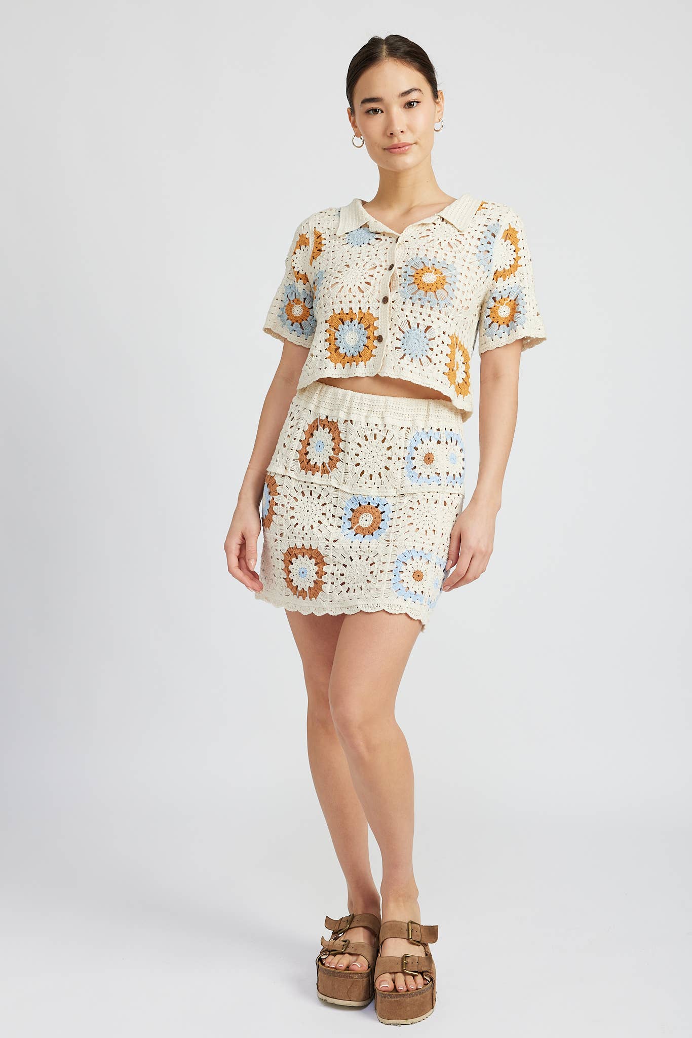 Ines Crochet Mini Skirt