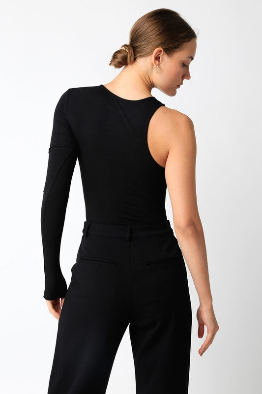 Mac One Sleeve Black Bodysuit