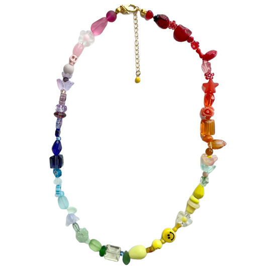 Happy Rainbow Bead Necklace