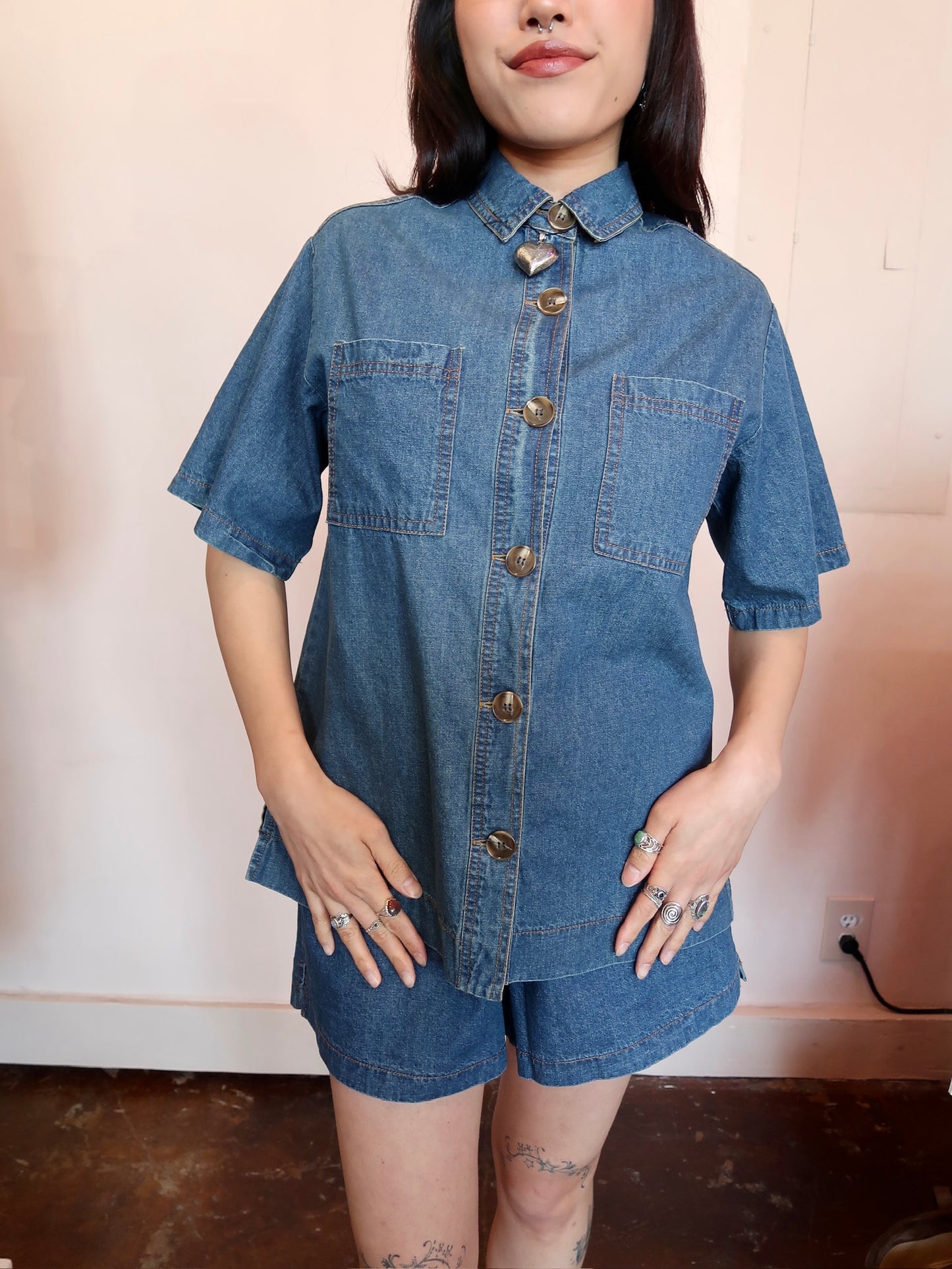 Rivet Denim Top