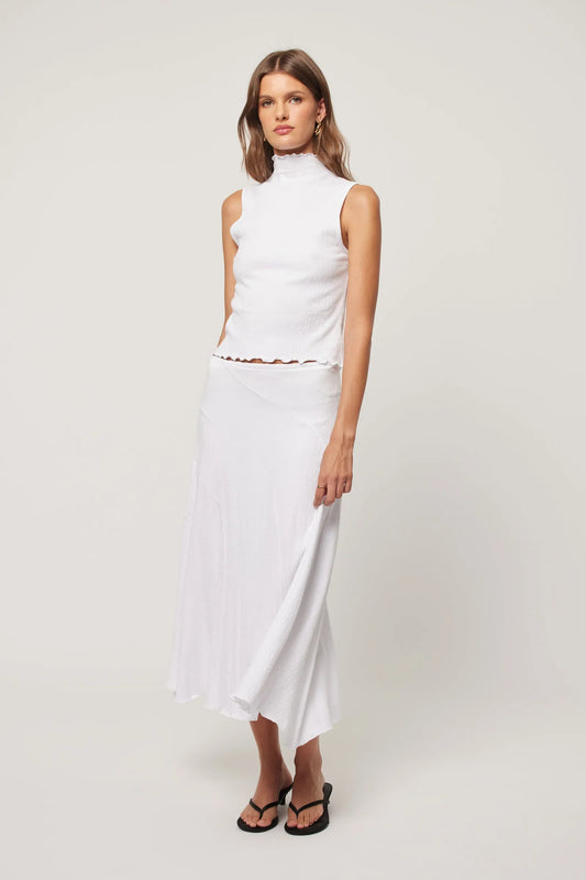 Crinkle White Tank